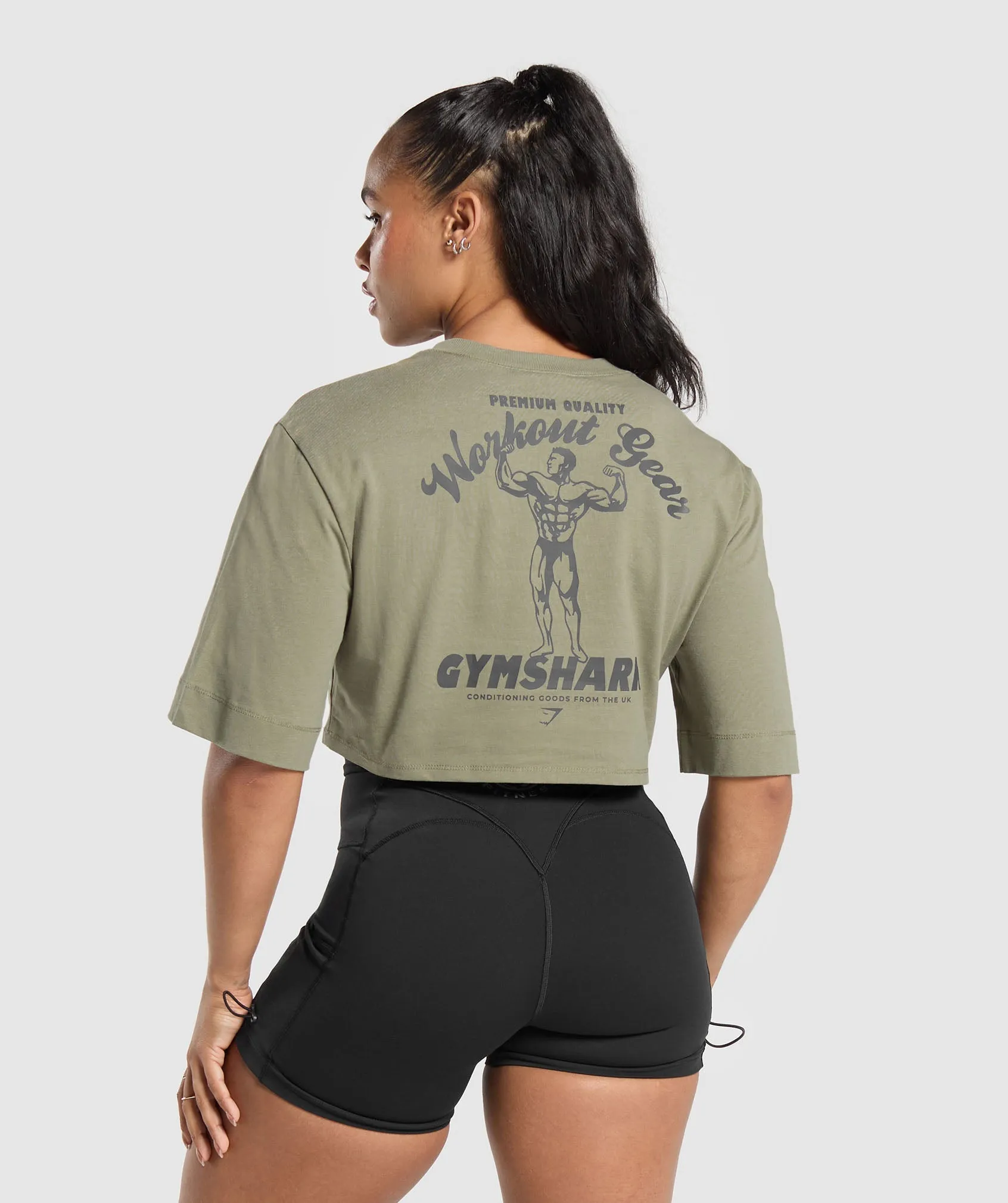 Gymshark Workout Gear Crop Top - Utility Green sold by Gymshark