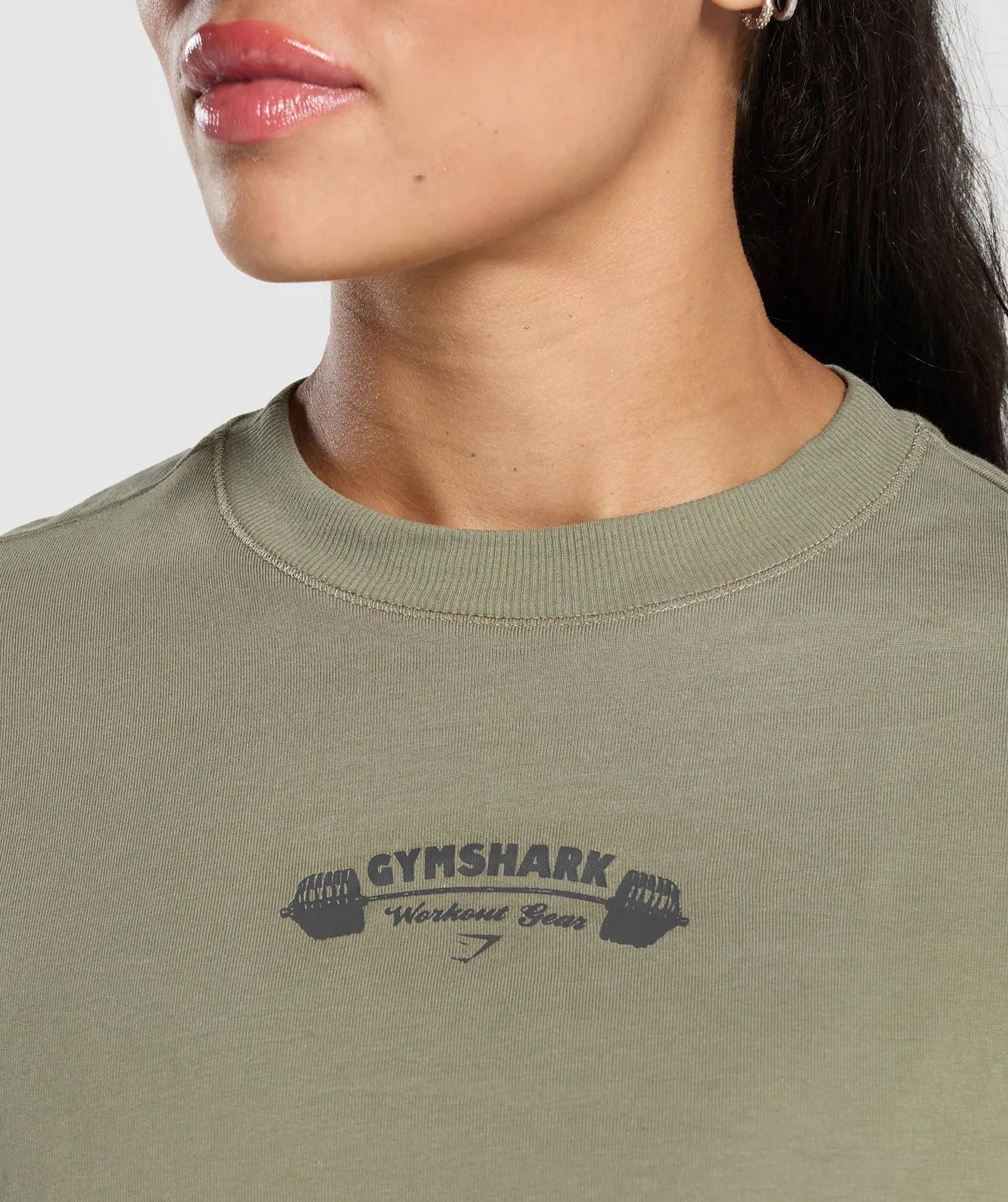 Gymshark Workout Gear Crop Top - Utility Green sold by Gymshark product image thumbnail 5