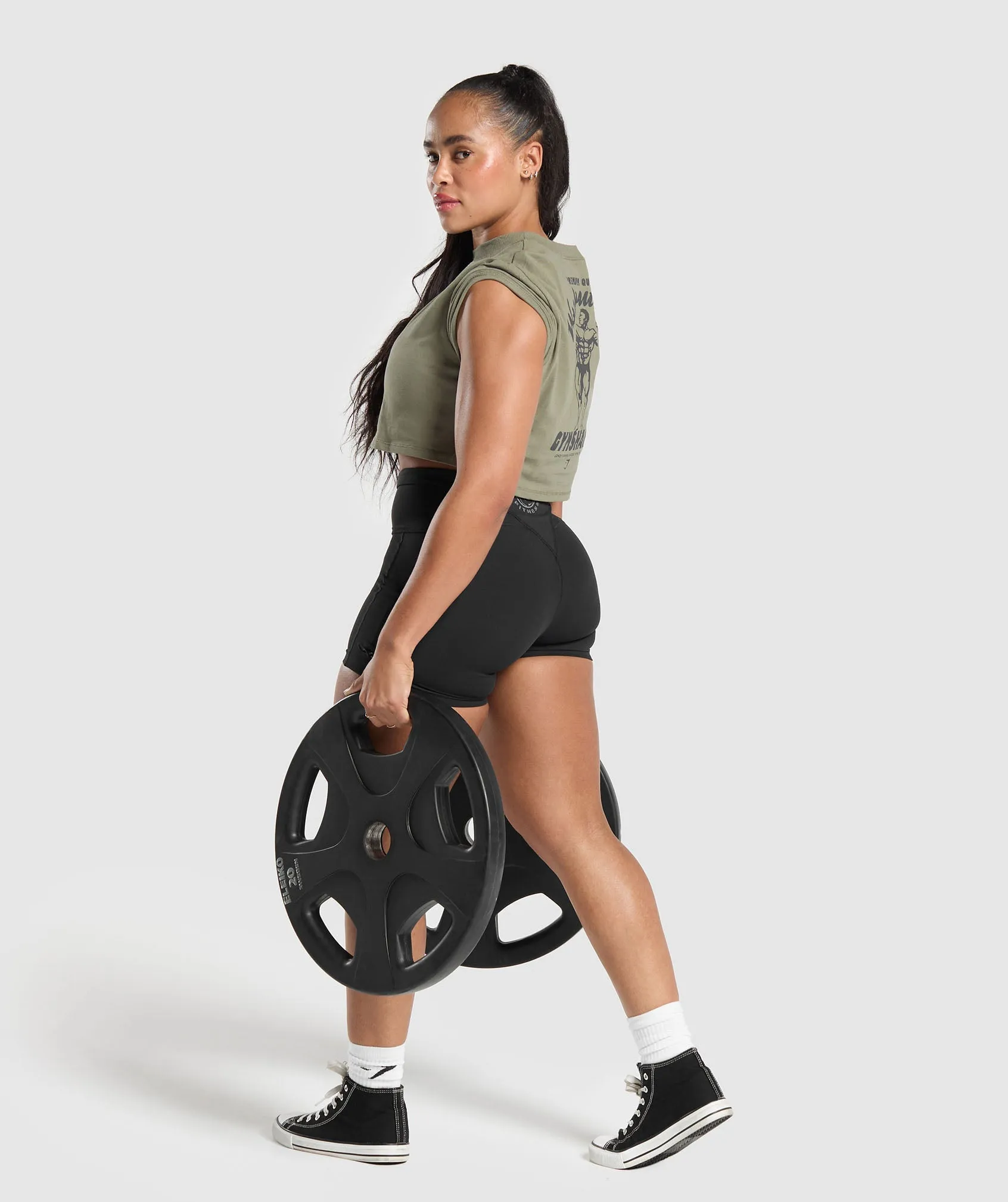 Gymshark Workout Gear Crop Top - Utility Green sold by Gymshark product image thumbnail 4