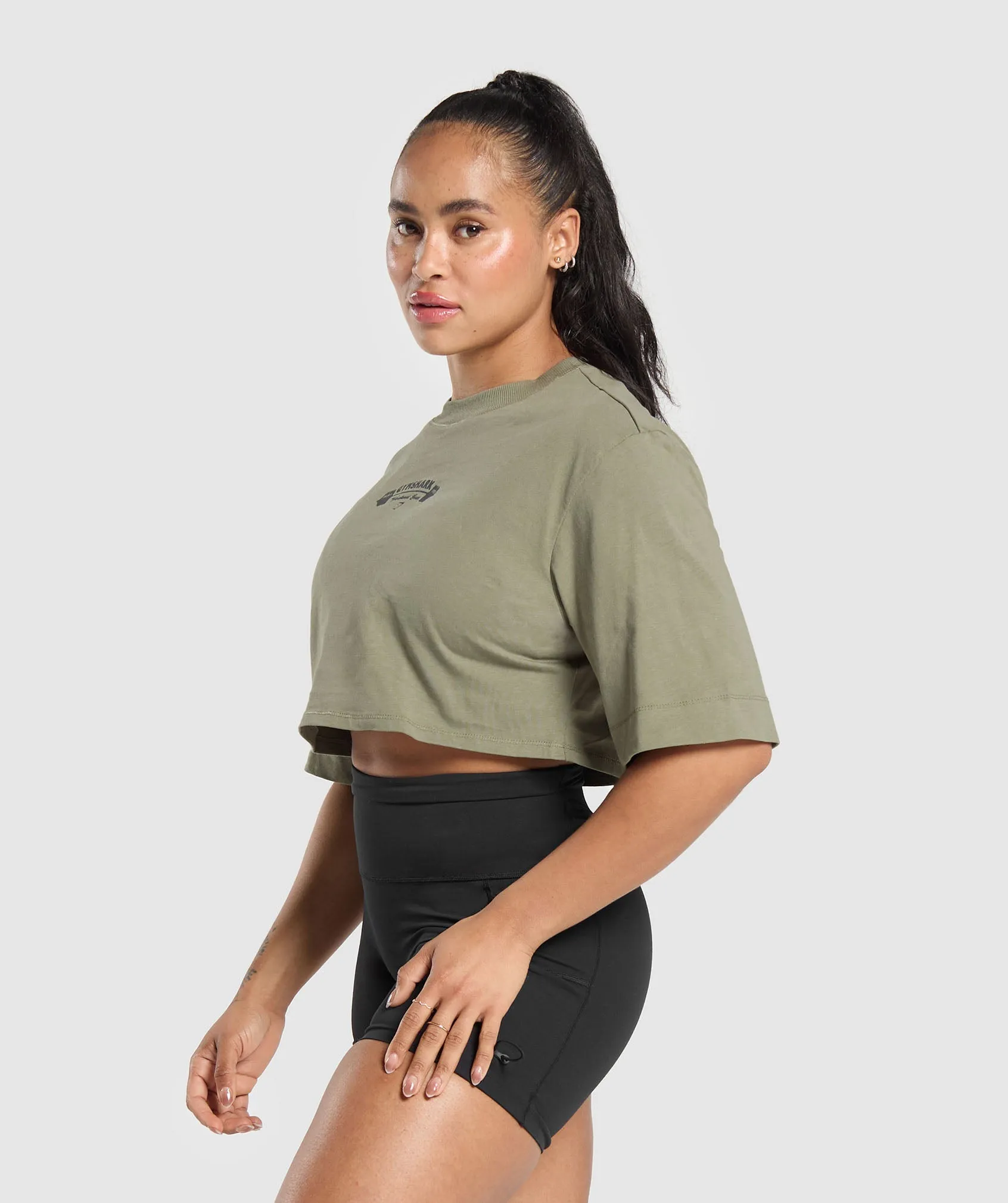 Gymshark Workout Gear Crop Top - Utility Green sold by Gymshark product image thumbnail 3