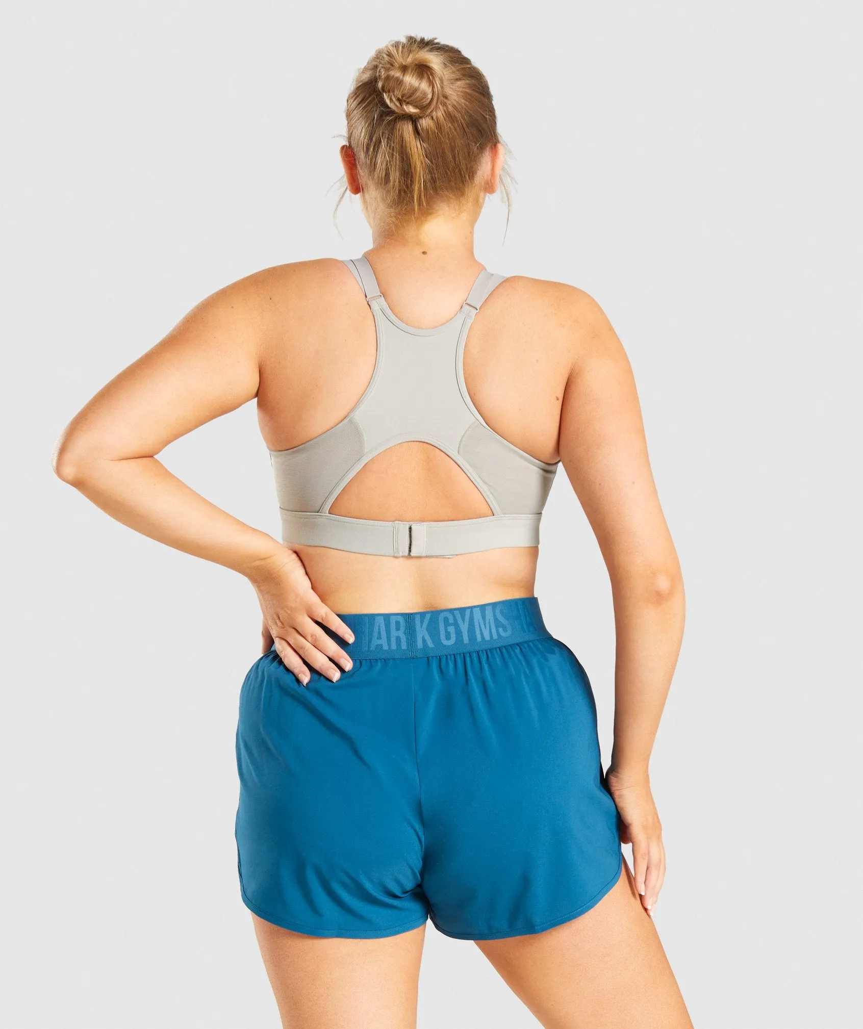 Gymshark Mesh Neckline Sports Bra - Grey sold by Gymshark product image thumbnail 2