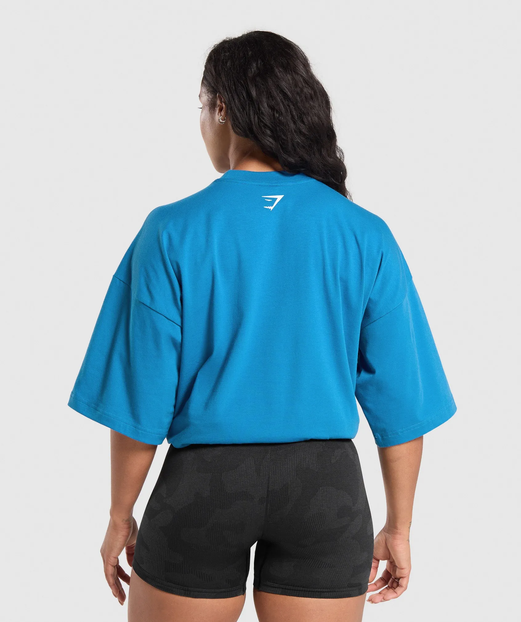 Gymshark Strong Women Oversized T-Shirt - Retro Blue sold by Gymshark product image thumbnail 2