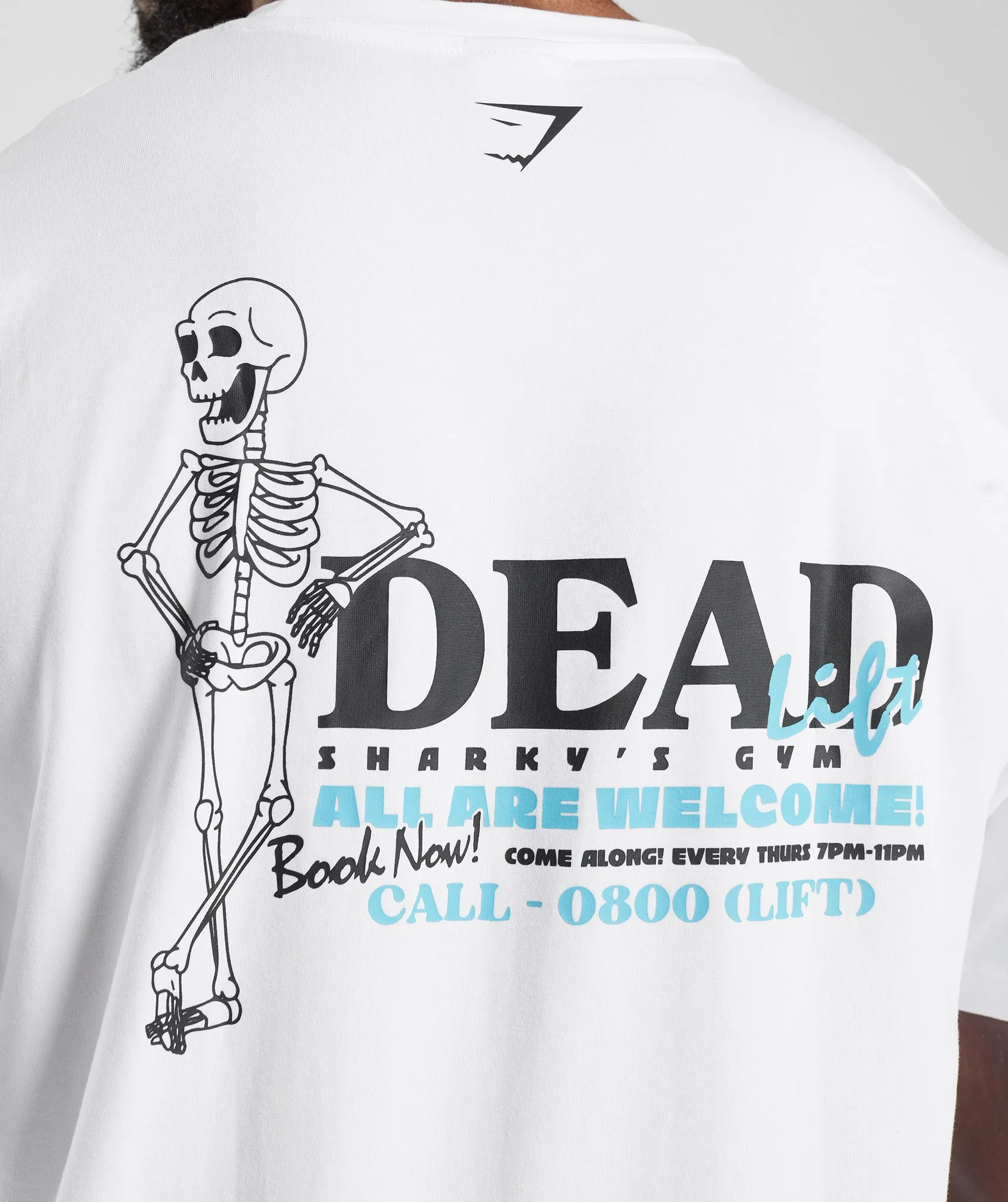 Gymshark Dead Lift T-Shirt - White sold by Gymshark product image thumbnail 2