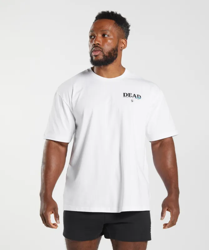 Gymshark Dead Lift T-Shirt - White sold by Gymshark