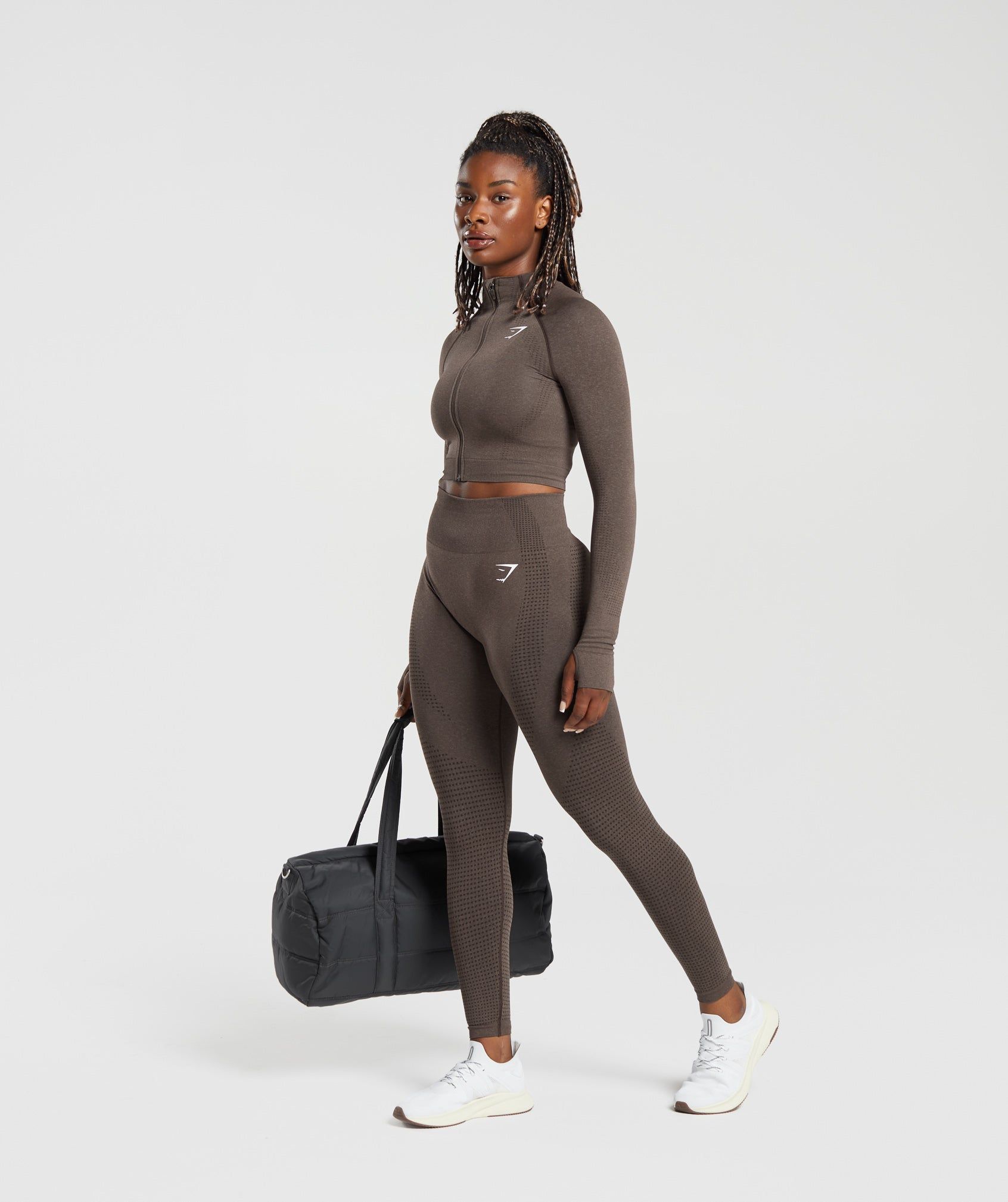 Gymshark Vital Seamless 2.0 Leggings - Brown Marl sold by Gymshark product image thumbnail 4