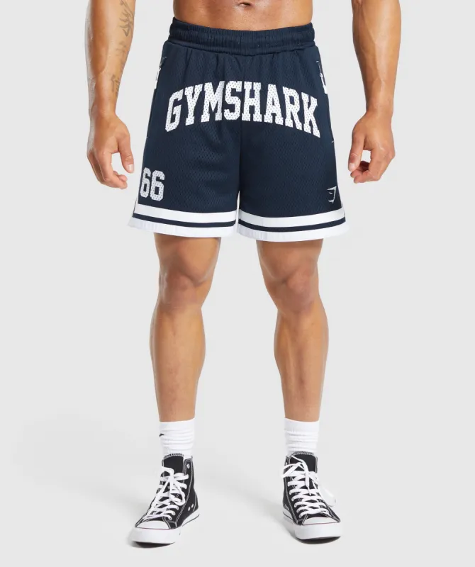 Gymshark Varsity Mesh Shorts - Navy sold by Gymshark