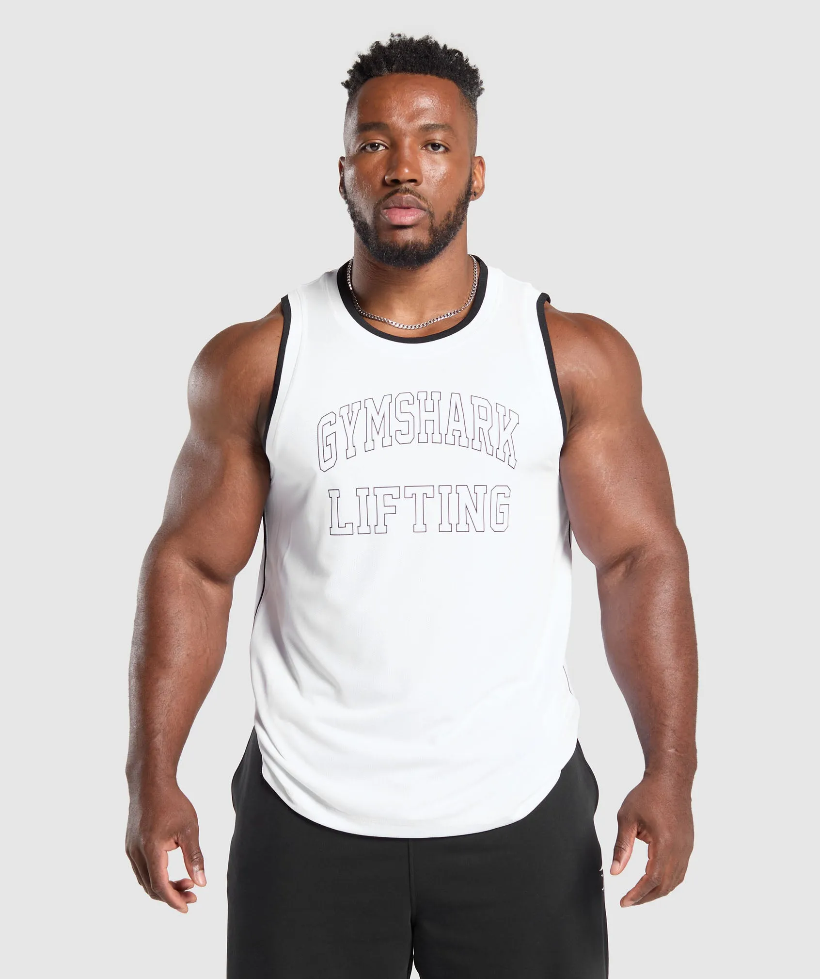 Gymshark Mesh Tank - White sold by Gymshark