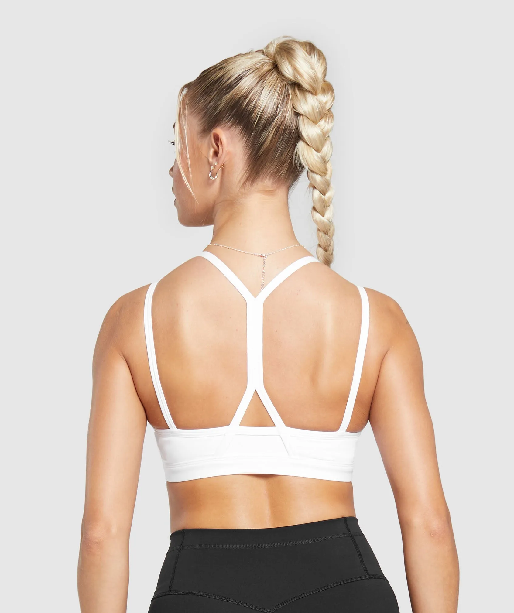 Gymshark Strap Feature Sports Bra - White sold by Gymshark