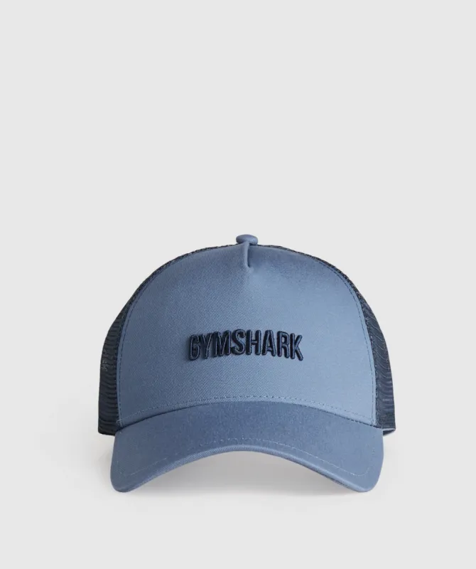 Gymshark Wordmark Trucker Cap - Faded Blue sold by Gymshark