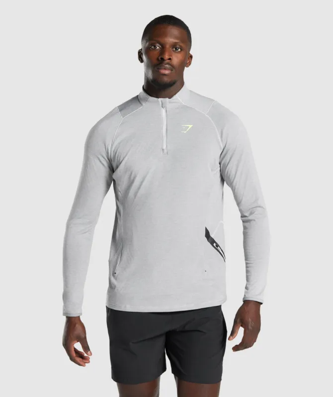 Gymshark Apex 1/4 Zip Pullover - Light Grey sold by Gymshark