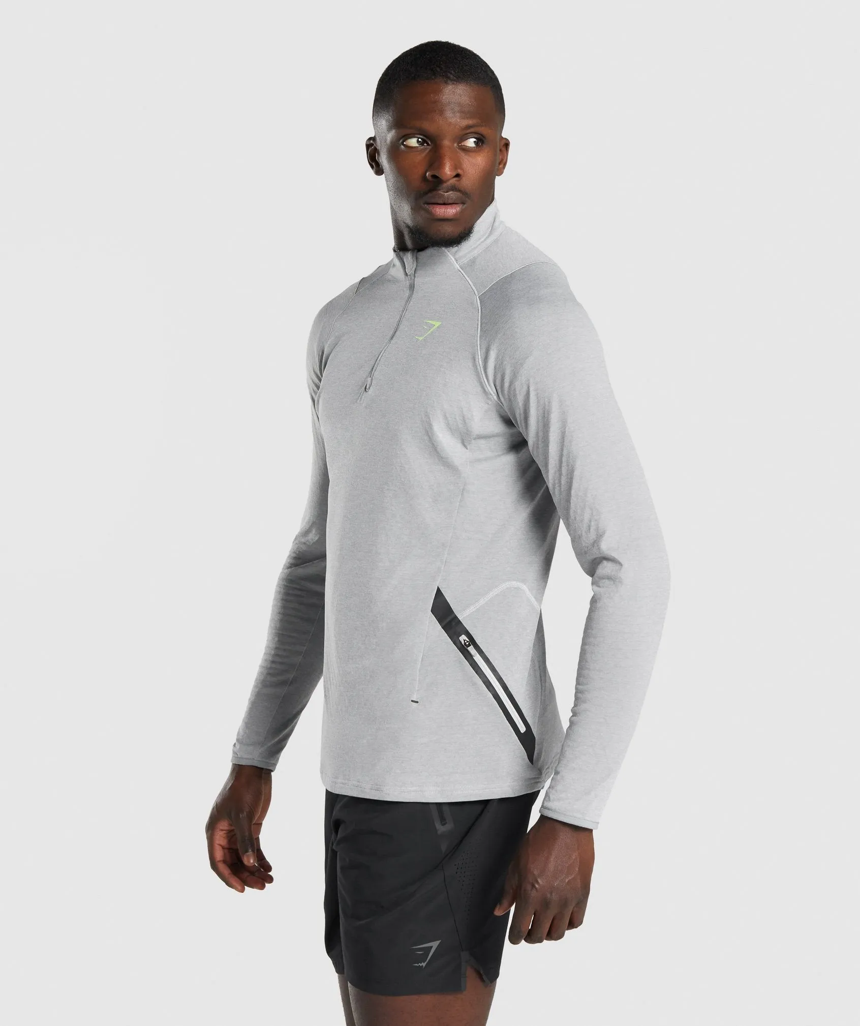 Gymshark Apex 1/4 Zip Pullover - Light Grey | Parallel