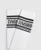 Gymshark Long Stripe Socks - White sold by Gymshark