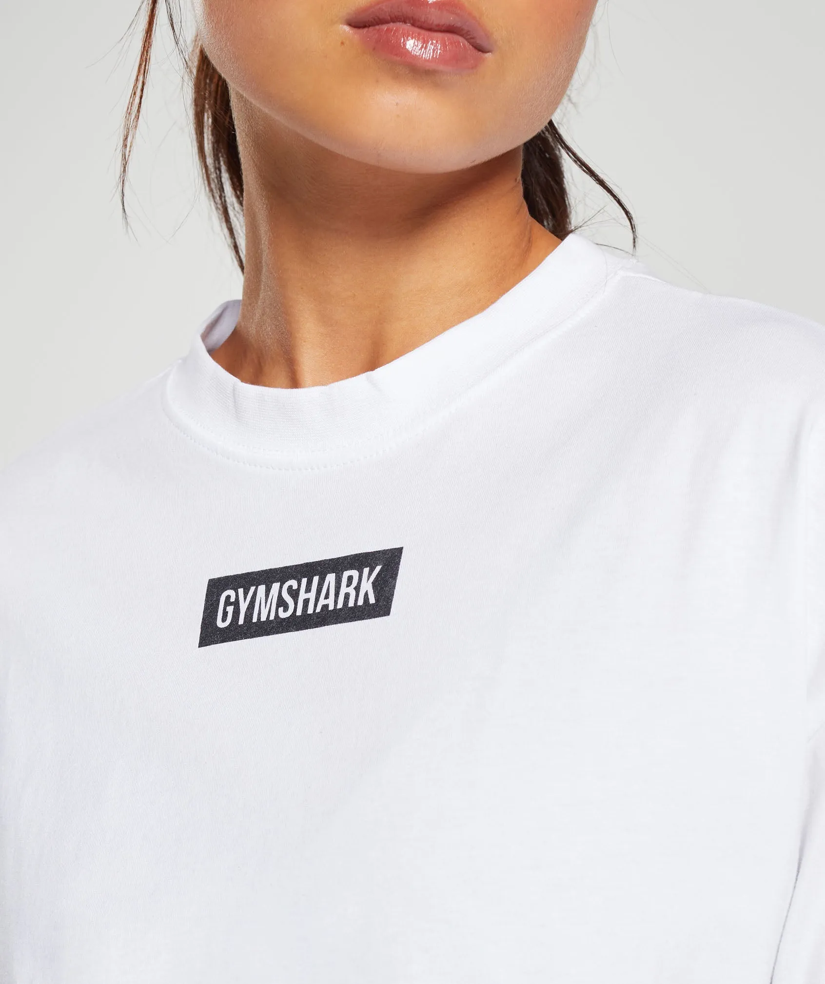 Gymshark Block Oversized T-Shirt - White sold by Gymshark product image thumbnail 5