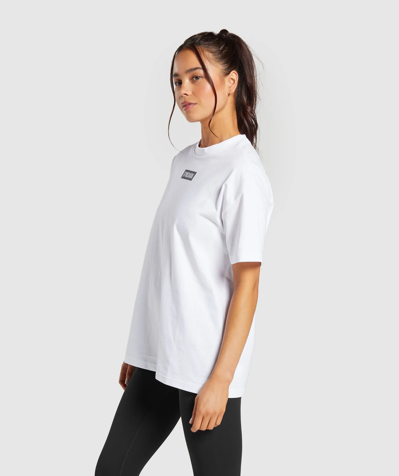 Gymshark Block Oversized T-Shirt - White sold by Gymshark product image thumbnail 3