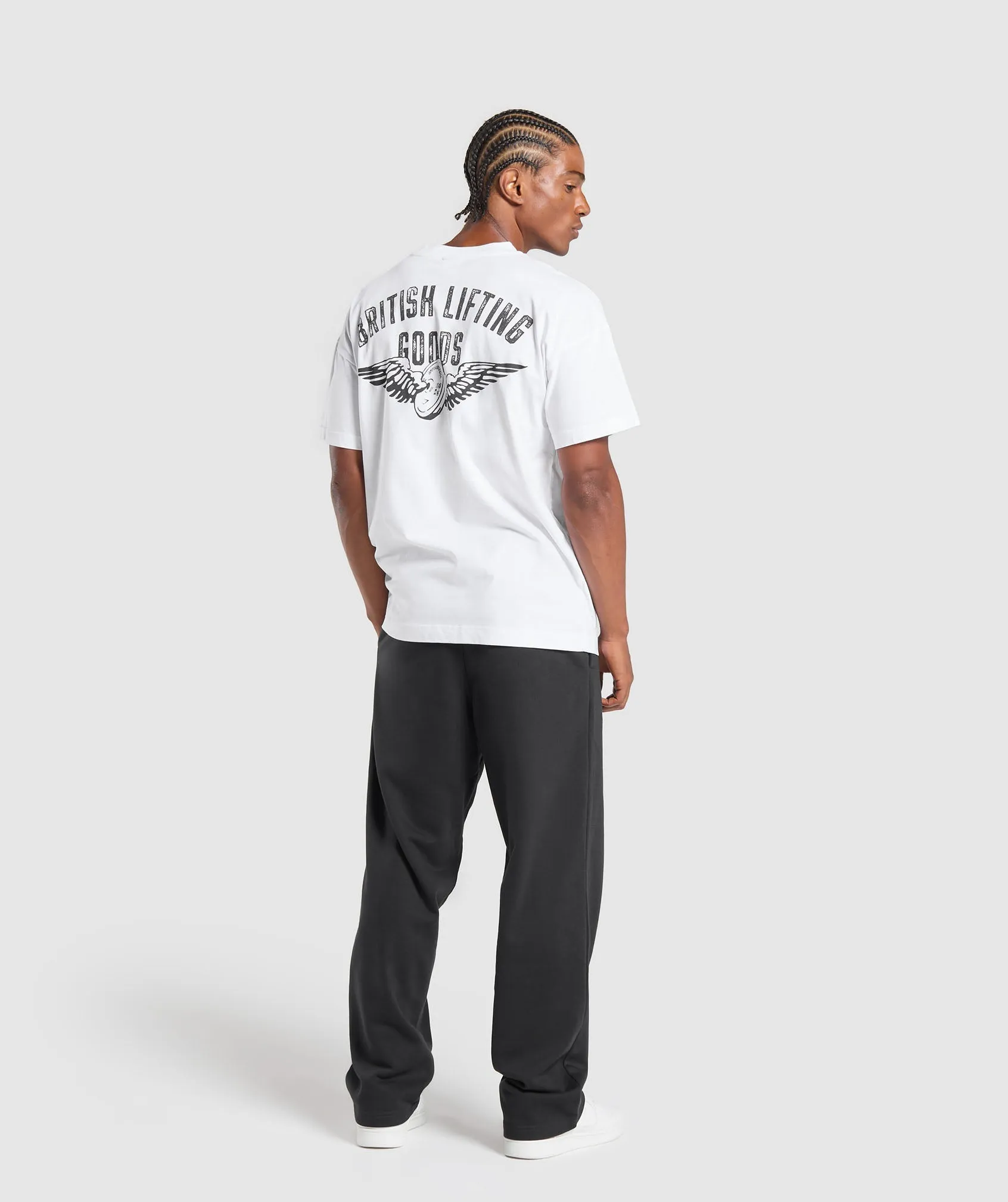 Gymshark British Lifting Goods Graphic T-Shirt - White sold by Gymshark product image thumbnail 4