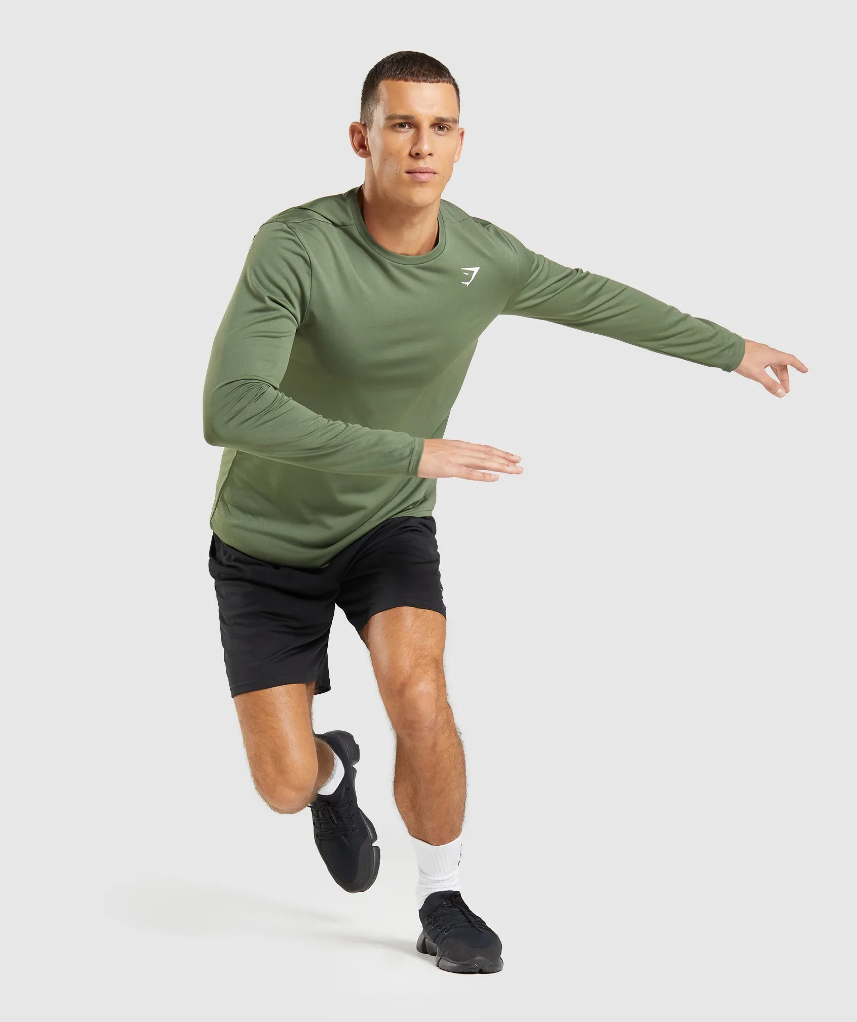 Gymshark Arrival Long Sleeve T-Shirt - Core Olive sold by Gymshark product image thumbnail 4