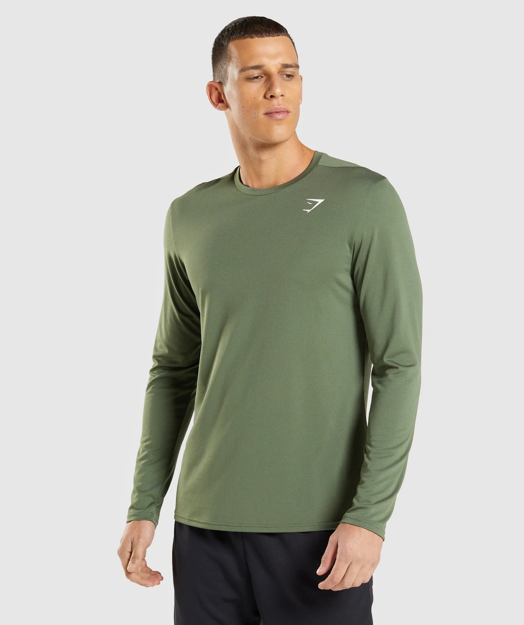 Gymshark Arrival Long Sleeve T-Shirt - Core Olive sold by Gymshark