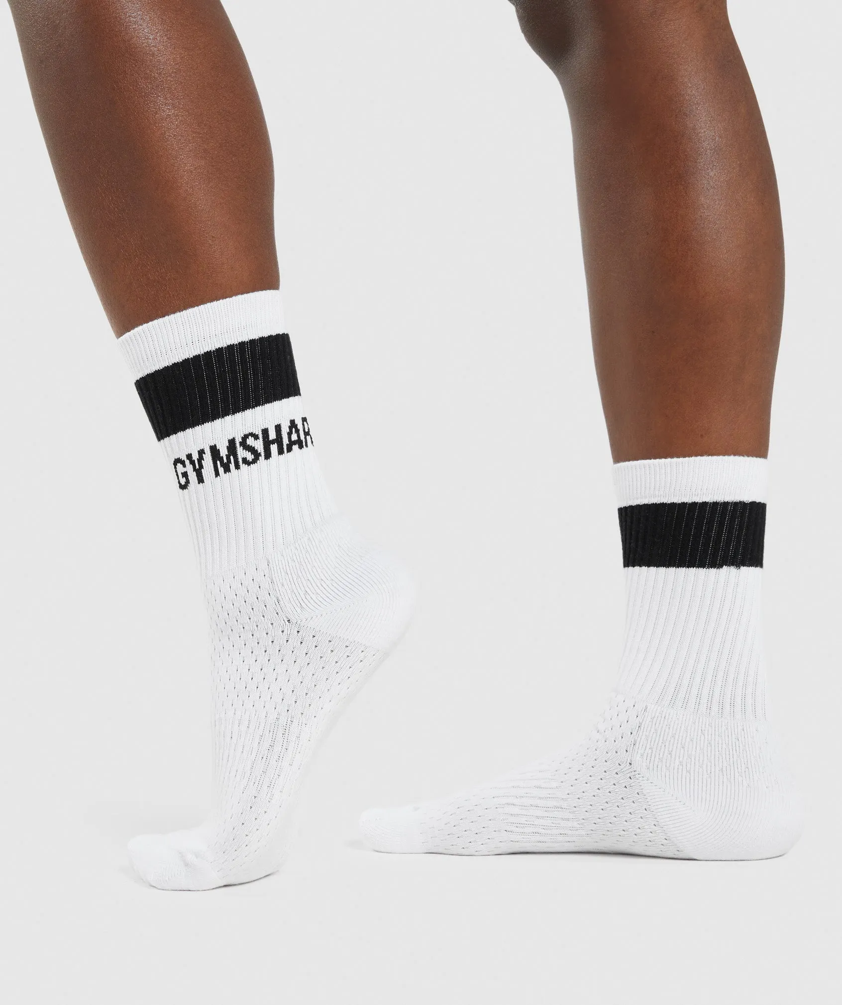Gymshark Premium Logo Crew Socks - White sold by Gymshark product image thumbnail 5
