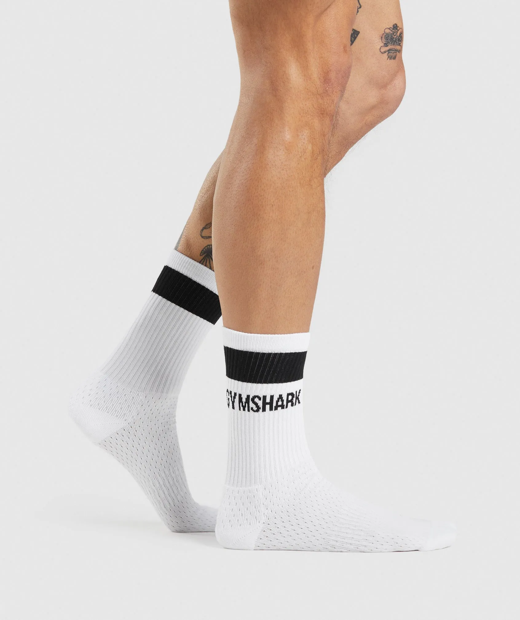 Gymshark Premium Logo Crew Socks - White sold by Gymshark product image thumbnail 4