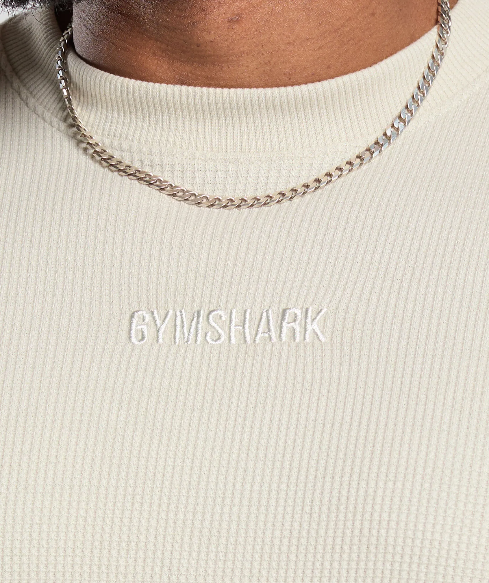Gymshark Waffle Oversized T-Shirt - Pebble Grey sold by Gymshark product image thumbnail 5