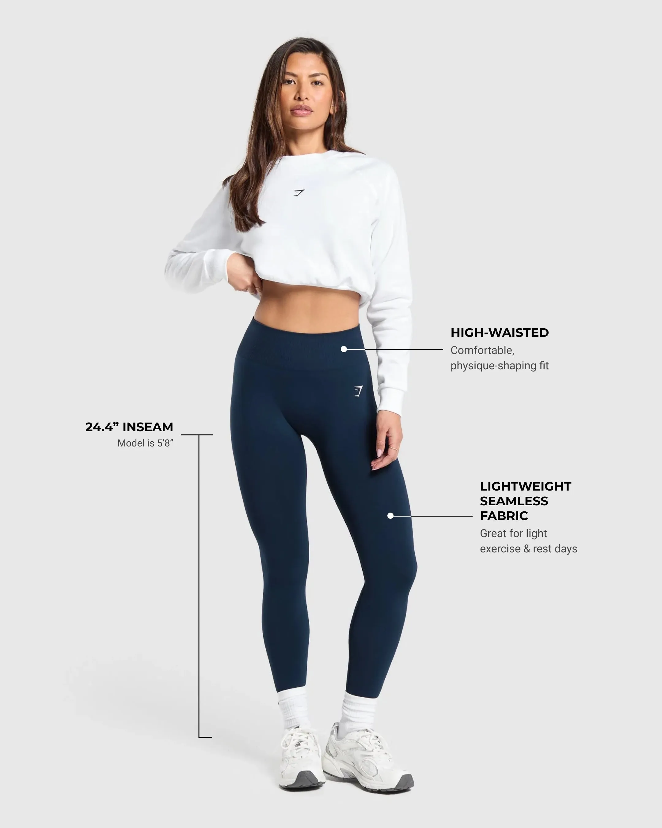 Gymshark Everyday Seamless Leggings - Blue sold by Gymshark product image thumbnail 3