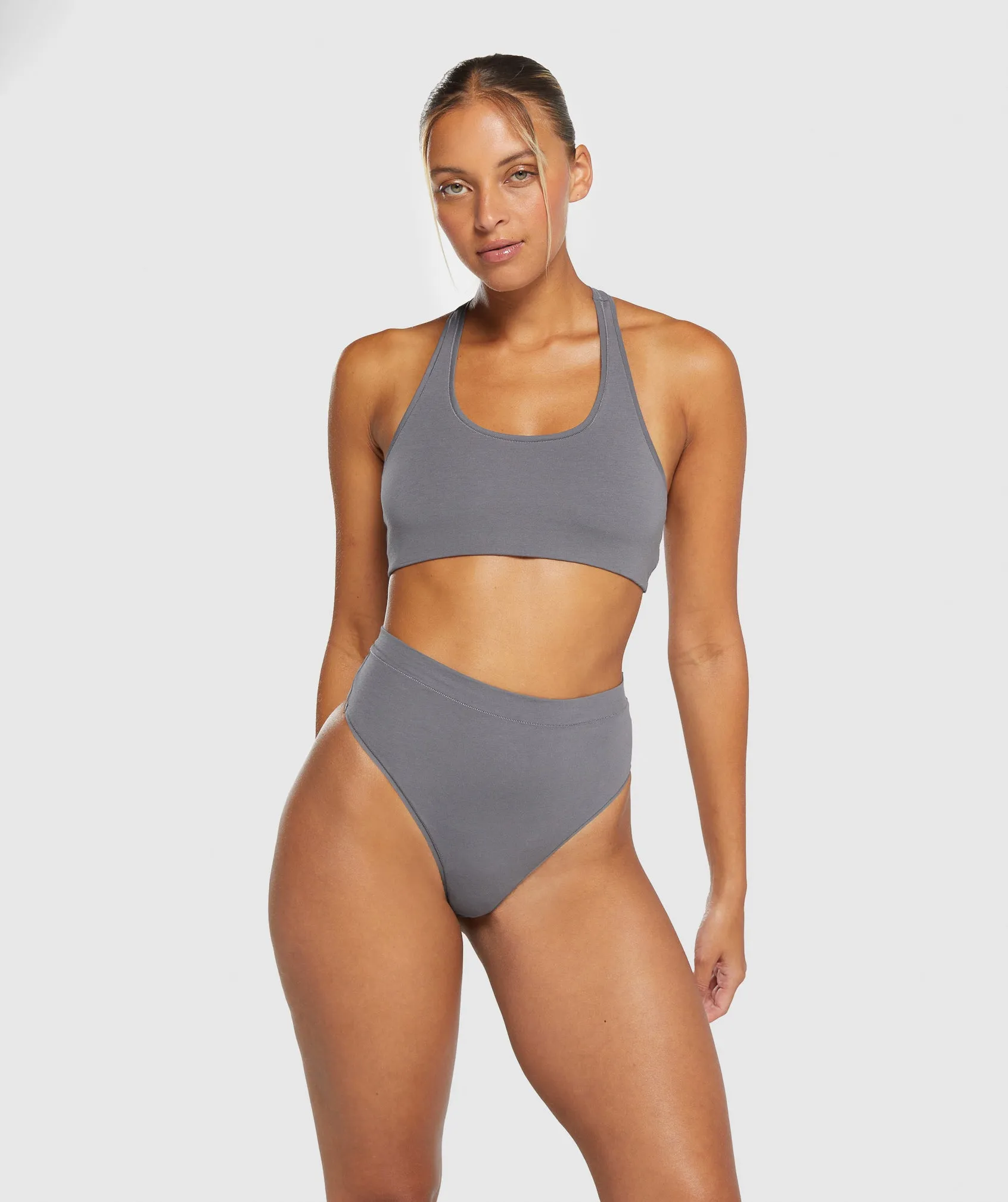 Gymshark Cotton Bralette - Brushed Grey sold by Gymshark product image thumbnail 4