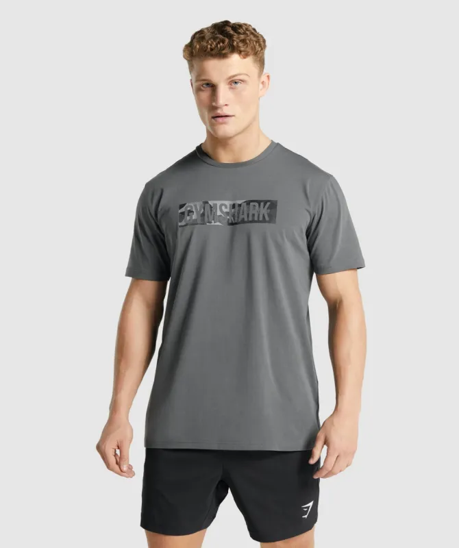 Gymshark Block Infill T-shirt - Charcoal sold by Gymshark