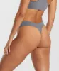 Gymshark Cotton Dipped Front Thong - Brushed Grey sold by Gymshark