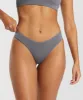 Gymshark Cotton Dipped Front Thong - Brushed Grey sold by Gymshark