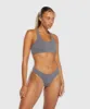 Gymshark Cotton Dipped Front Thong - Brushed Grey sold by Gymshark