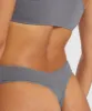 Gymshark Cotton Dipped Front Thong - Brushed Grey sold by Gymshark