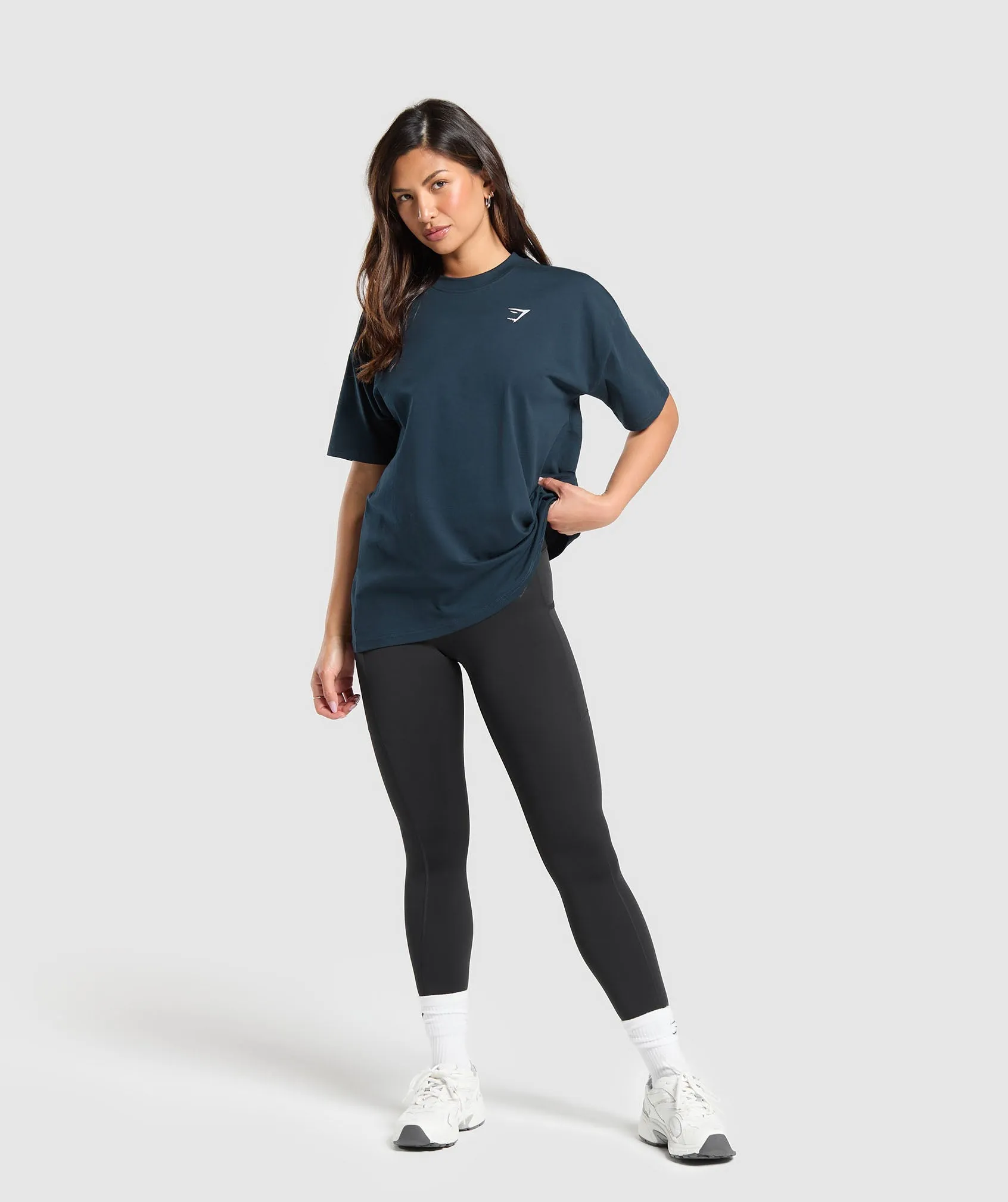 Gymshark Training Oversized T-Shirt - Navy sold by Gymshark product image thumbnail 5