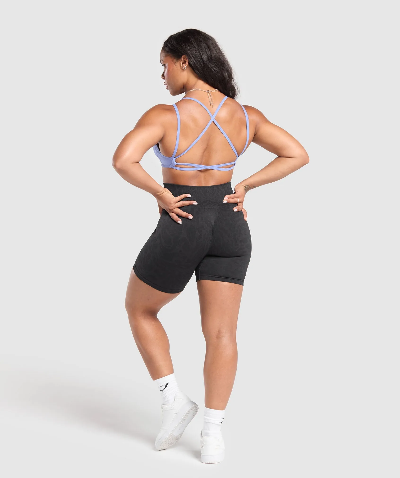 Gymshark Back Gains Sports Bra - Lift Blue sold by Gymshark product image thumbnail 4