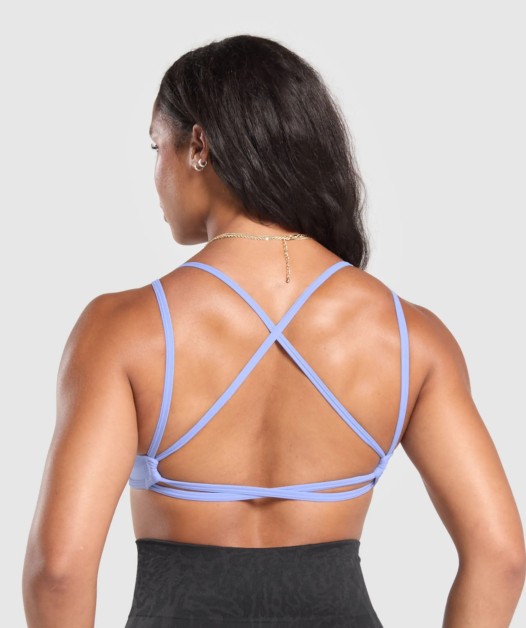 Gymshark Back Gains Sports Bra - Lift Blue sold by Gymshark
