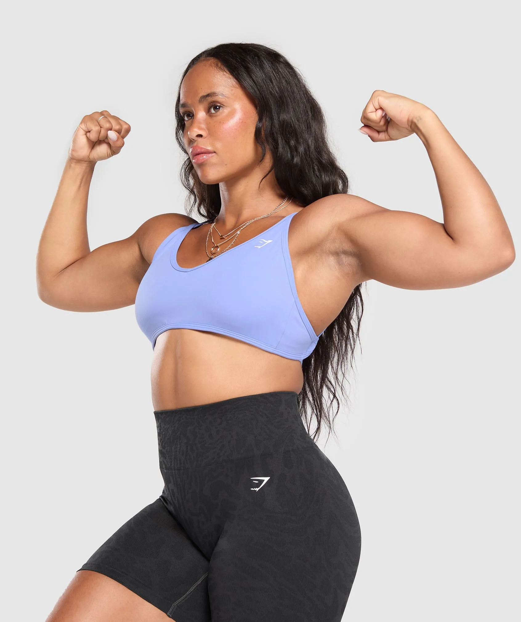 Gymshark Back Gains Sports Bra - Lift Blue sold by Gymshark product image thumbnail 5