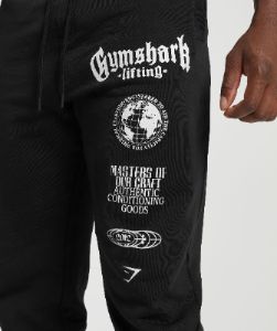 Gymshark Global Lifting Oversized Essential Pants - Black sold by Gymshark