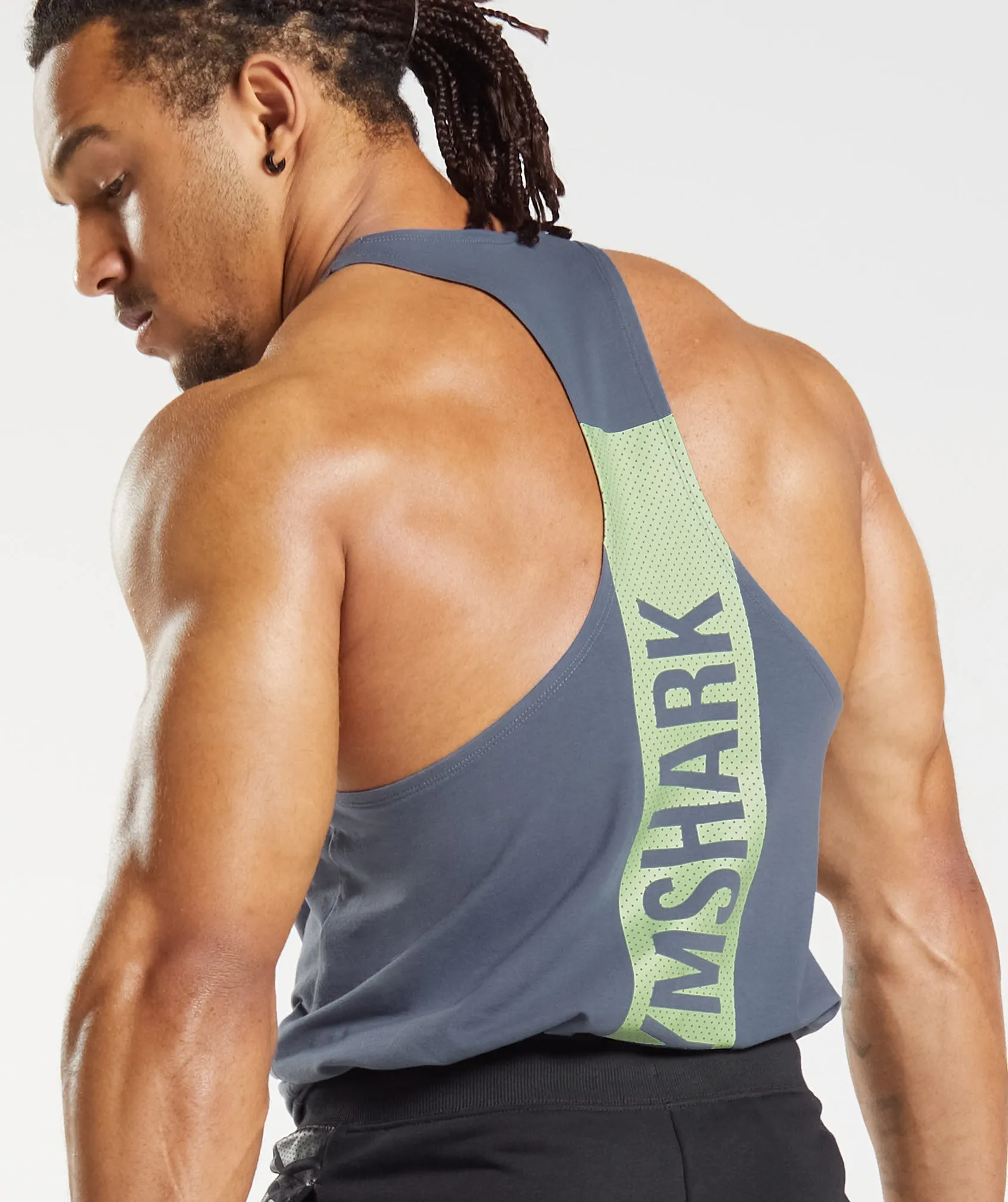 Gymshark Bold Stringer - Evening Blue sold by Gymshark product image thumbnail 2