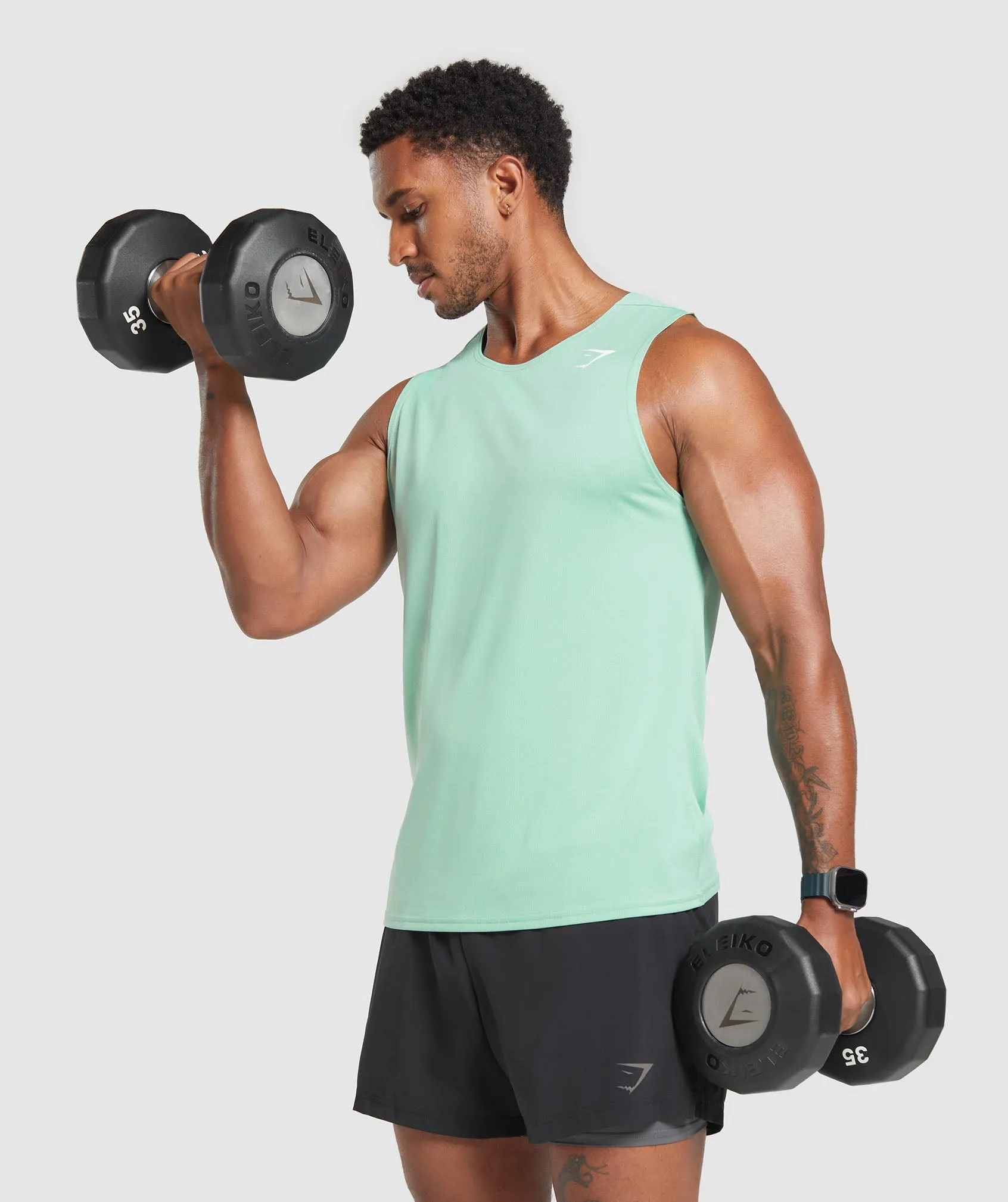 Gymshark Arrival Tank - Lido Green sold by Gymshark product image thumbnail 4