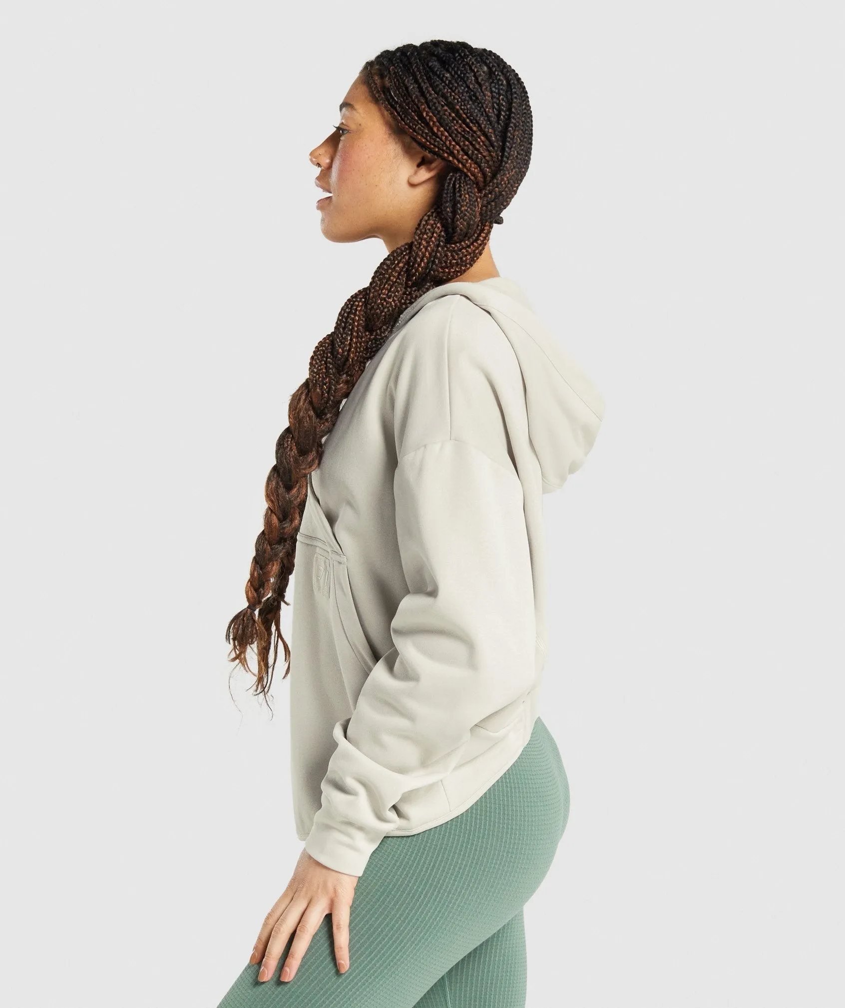 Gymshark Pause Cosy Hoodie - Grey sold by Gymshark product image thumbnail 3