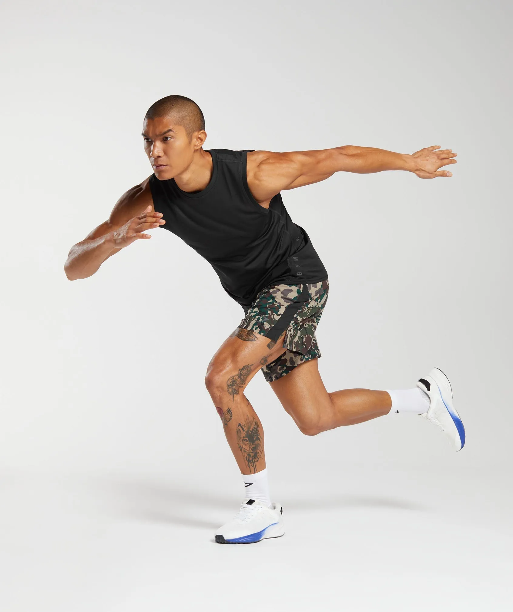Gymshark Sport 7" Shorts - Cement Brown/Black Print sold by Gymshark product image thumbnail 4