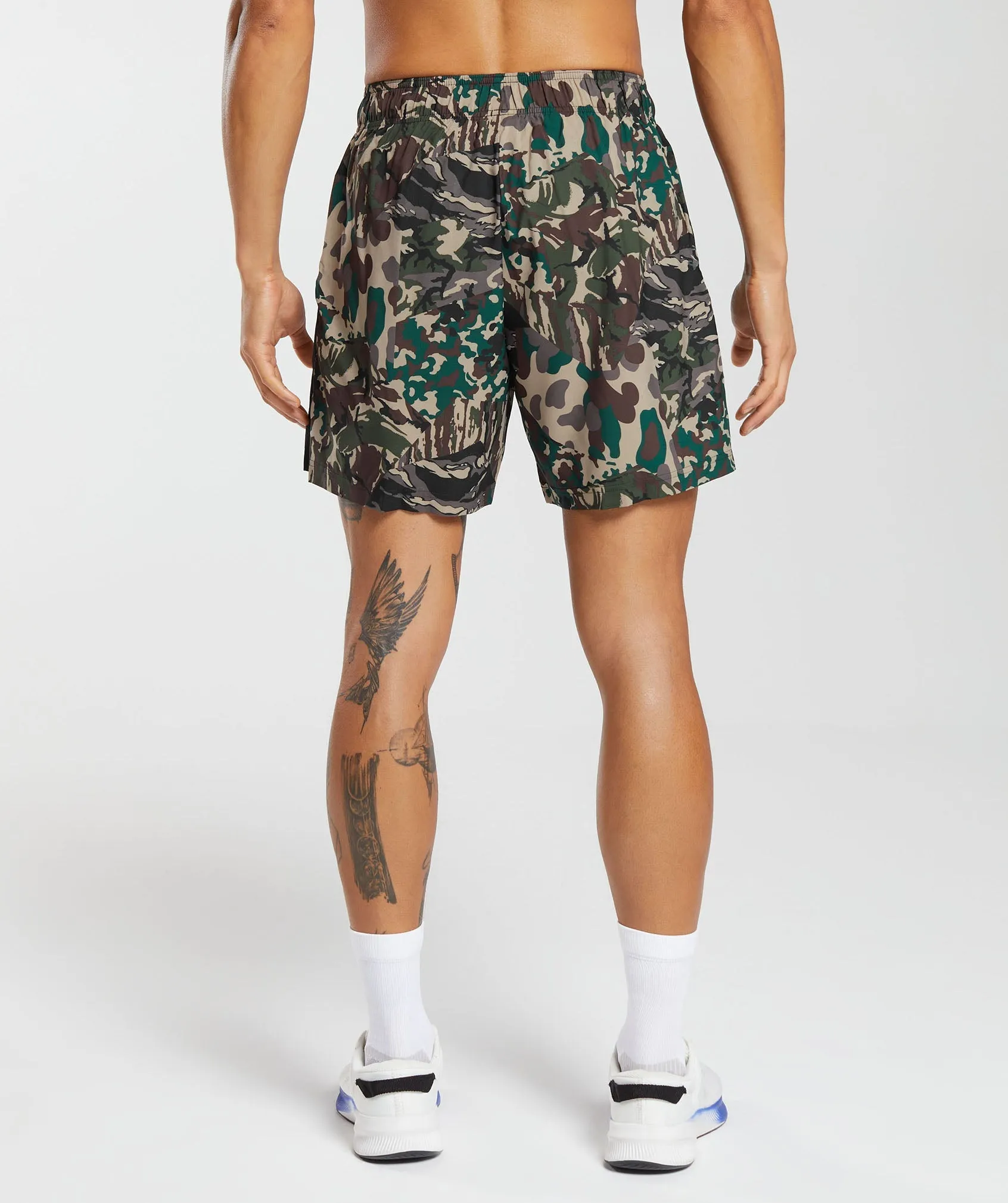 Gymshark Sport 7" Shorts - Cement Brown/Black Print sold by Gymshark product image thumbnail 2