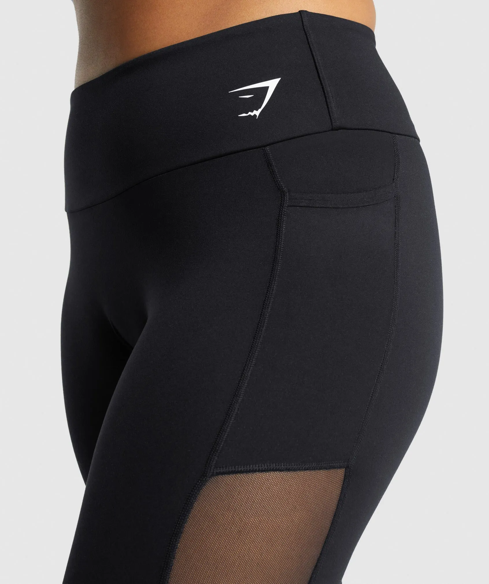 Gymshark Training Mesh Pocket Leggings - Black sold by Gymshark product image thumbnail 5