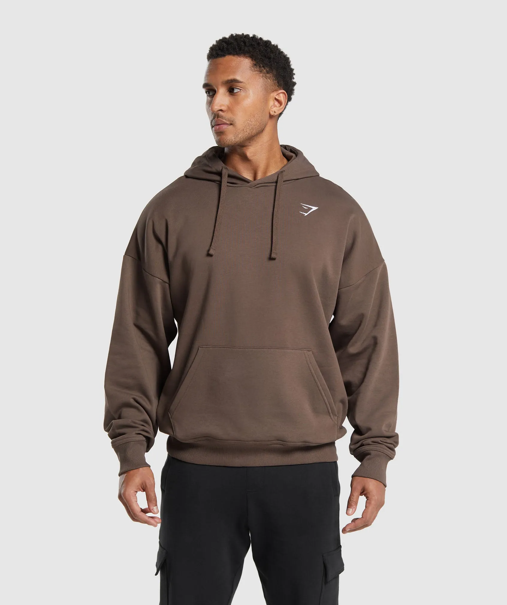 Gymshark Crest Oversized Hoodie - Walnut Brown sold by Gymshark