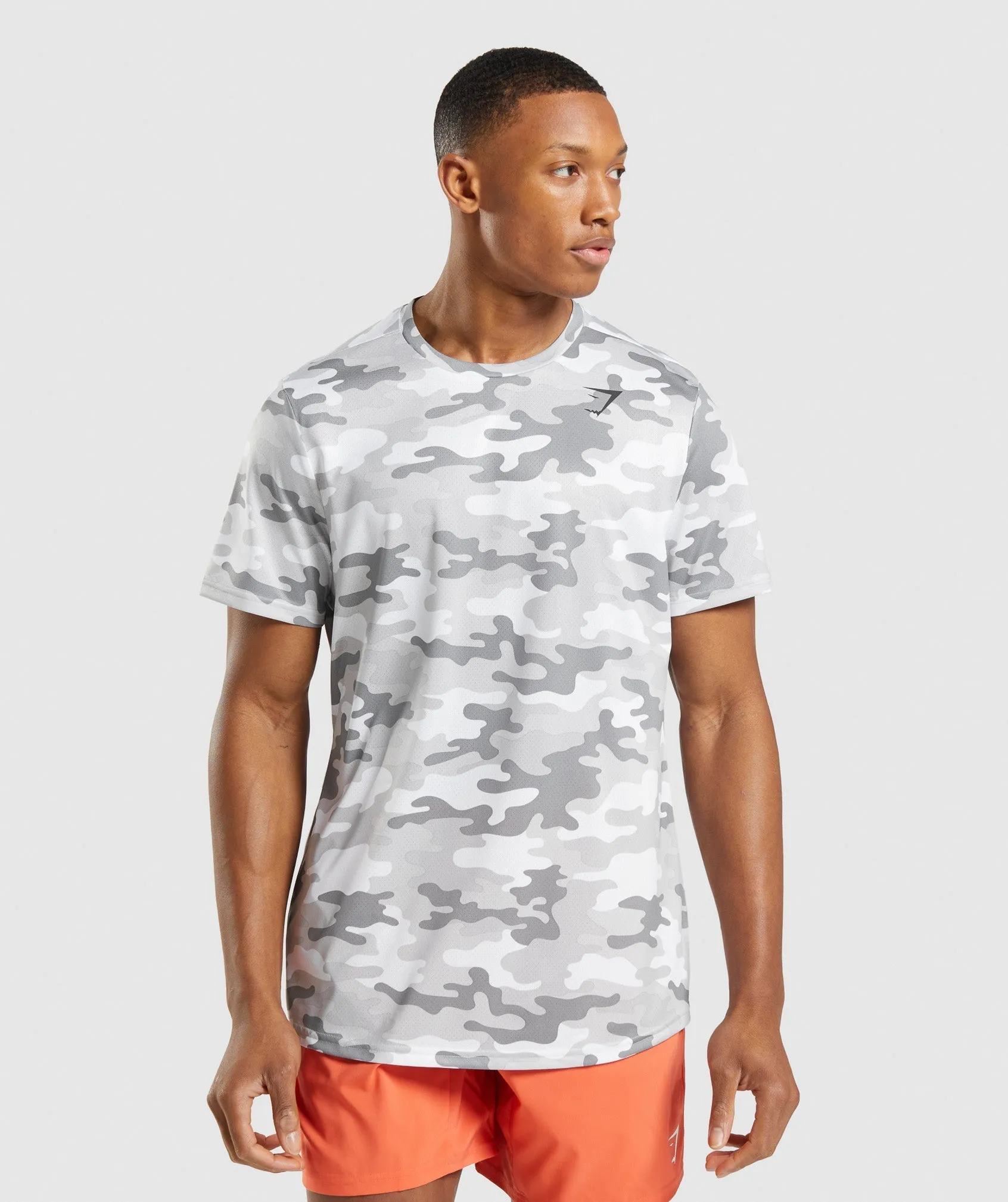 Gymshark Arrival T-Shirt - Light Grey Print sold by Gymshark