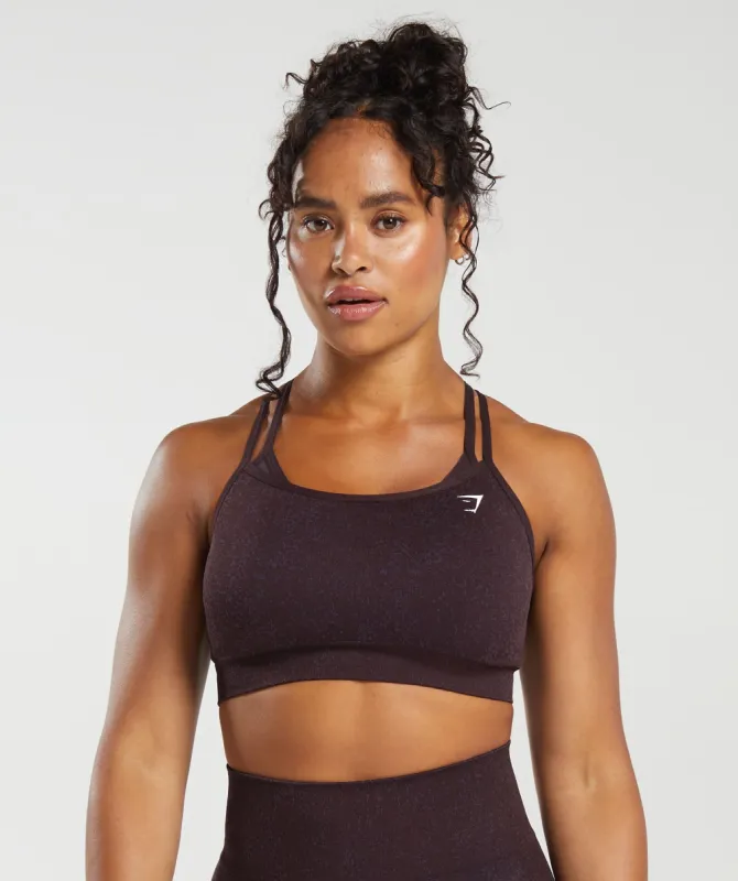 Gymshark Adapt Fleck Seamless Sports Bra - Plum Brown/Dewberry Purple sold by Gymshark