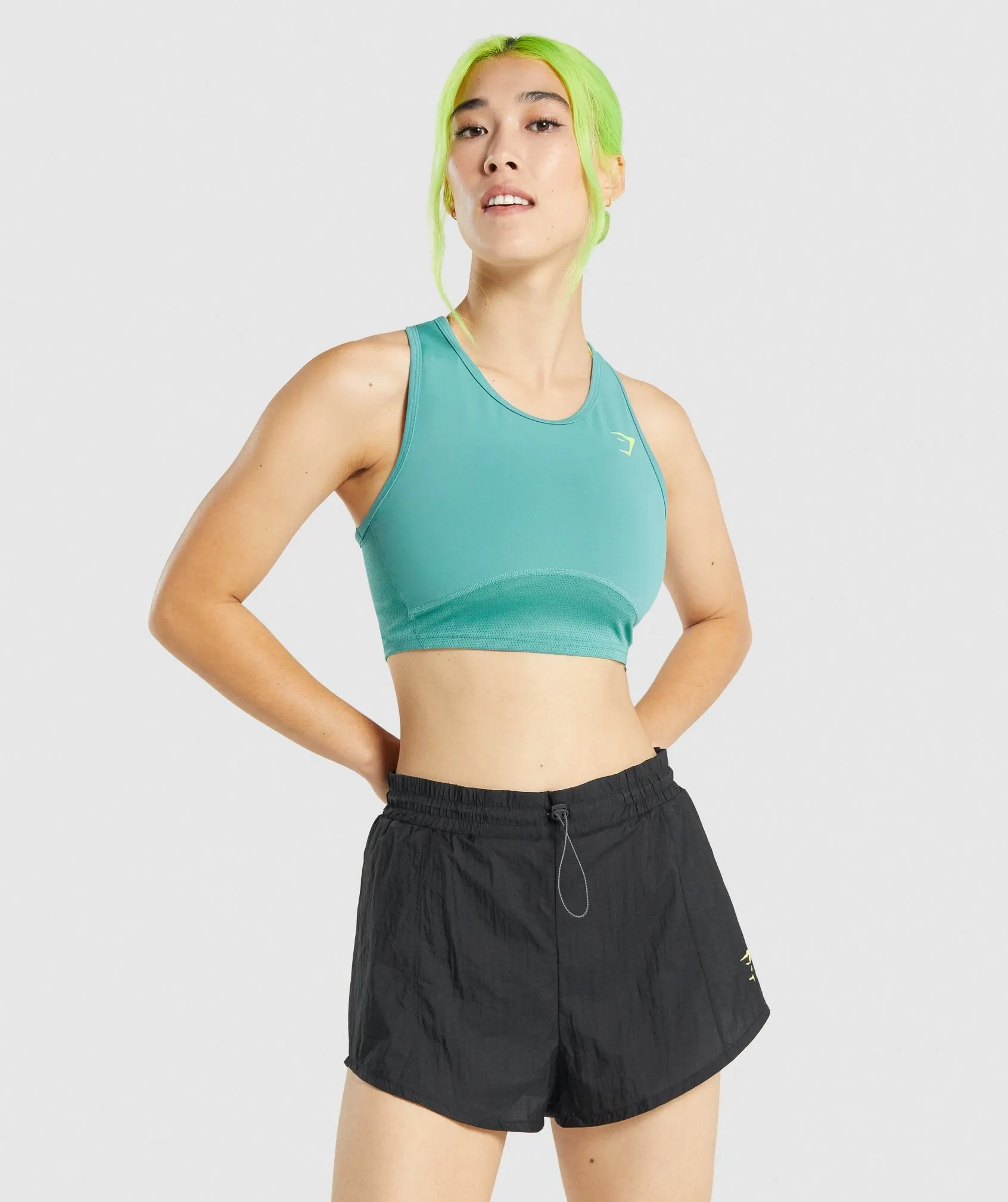 Gymshark Pulse Crop Tank - Teal sold by Gymshark