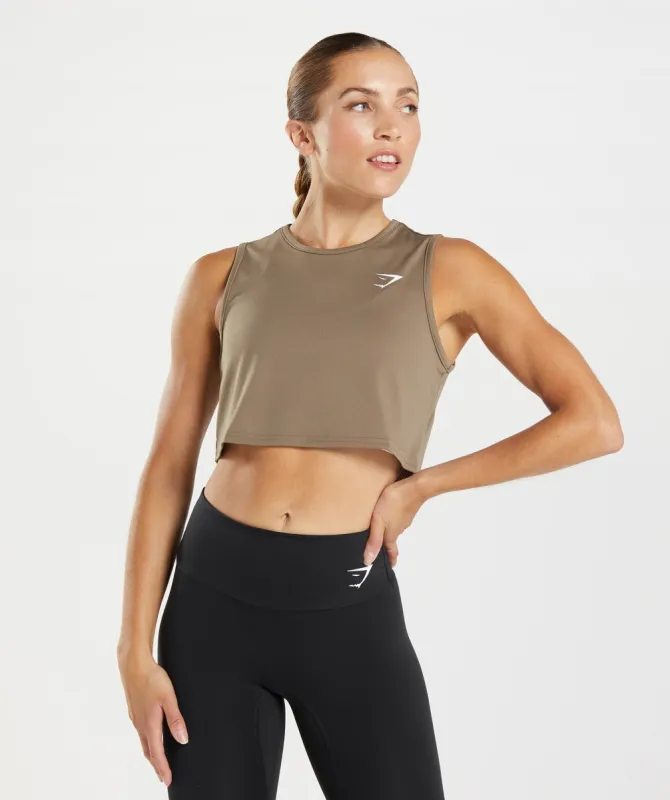 Gymshark Training Crop Tank - Soul Brown sold by Gymshark