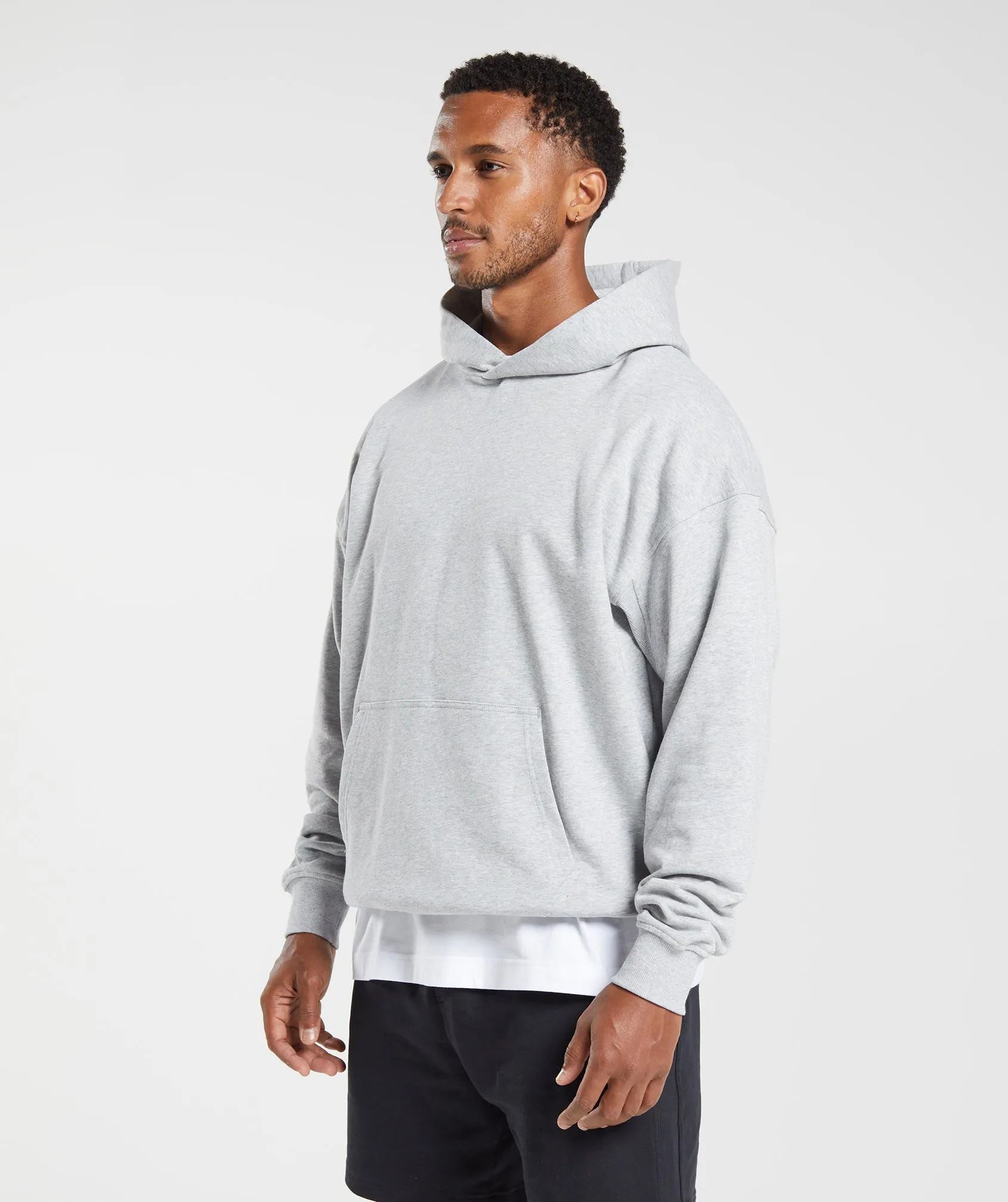 Gymshark Rest Day Essentials Hoodie - Light Grey Core Marl sold by Gymshark product image thumbnail 3