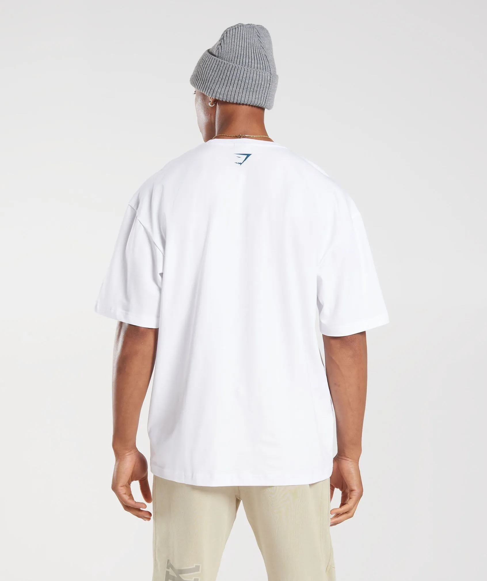 Gymshark Collegiate Oversized T-Shirt - White sold by Gymshark product image thumbnail 2