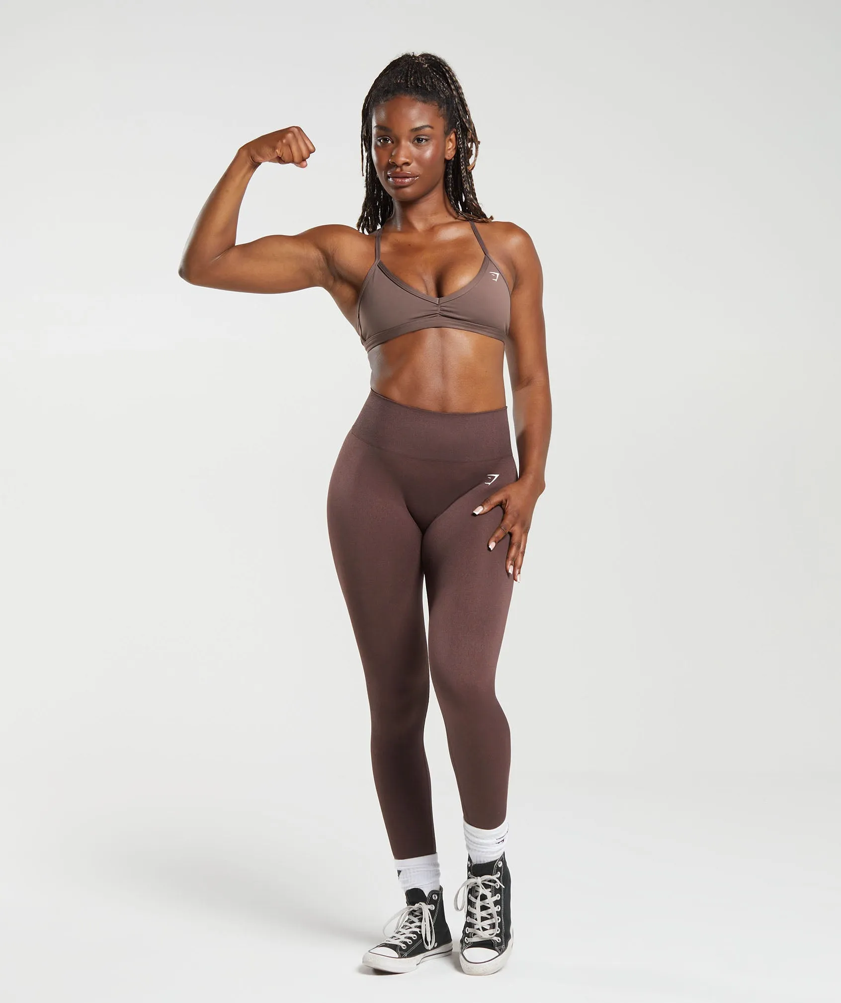 Gymshark Adapt Fleck Seamless Leggings - Chocolate Brown sold by Gymshark product image thumbnail 4